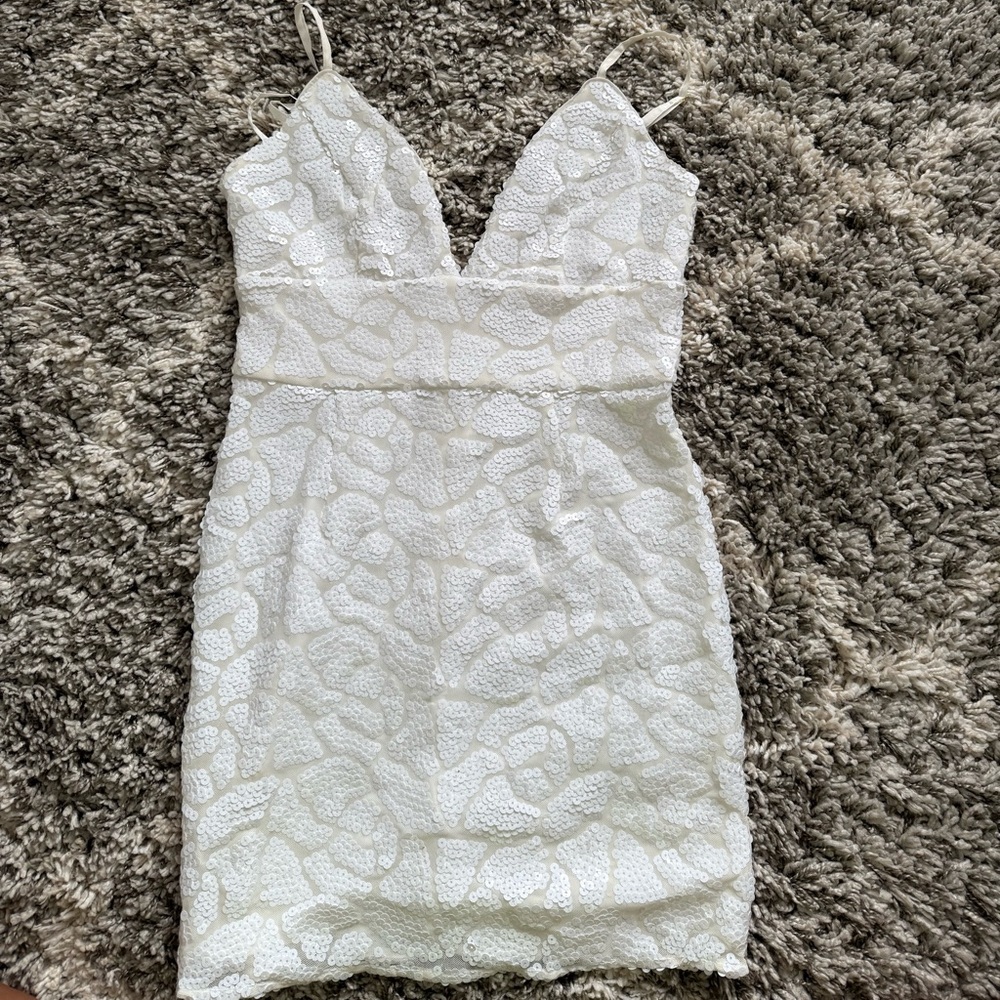 White sequin Dress